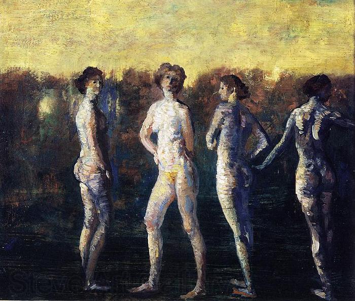 Arthur Bowen Davies Four Figures (1911) by Arthur B. Davies